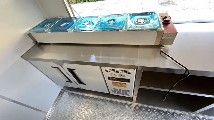 electric Bain Marie and fridge in the shipping container kitchen electric Bain Marie and fridge in the shipping container kitchen